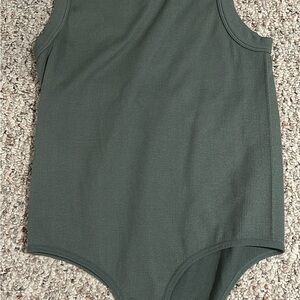 Ribbed Green Bodysuit